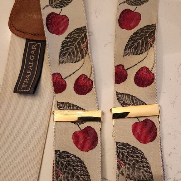 Trafalgar Calvin Curtis Design Cherry Suspenders - Picture 4 of 7